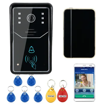 

Wireless WIFI Visual Ring Intercom Video Doorbell Camera system with RFID unlock function