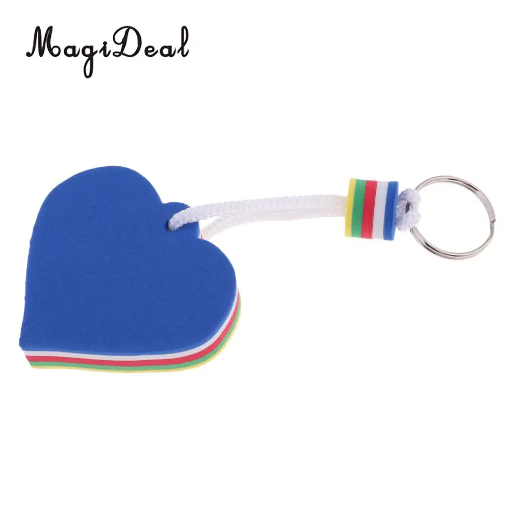 Ultralight EVA Foam Floating Keyring Water Buoyant Key Float for Boat Swim Fishing Beach Seaside Surfing Yachting - Heart Shape