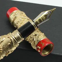 Luxus школьные принадлежности JINHAO брендовая ручка античный серебряный драконы фонтан boligrafos canetas kawaii канцелярские принадлежности canetas