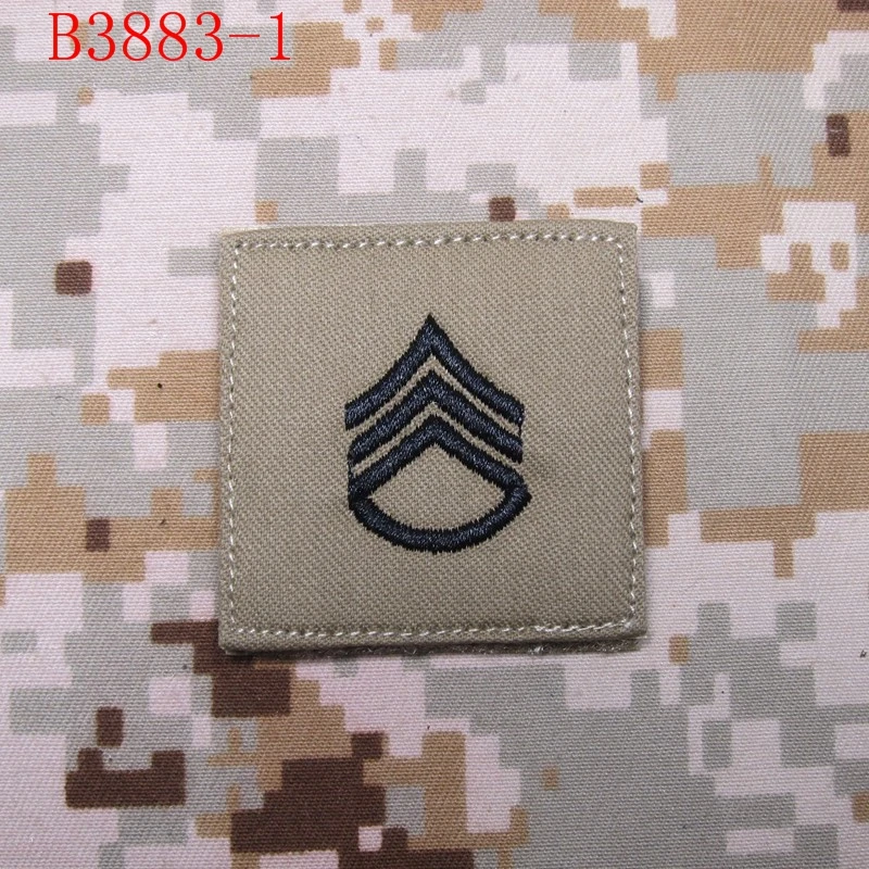 Загар фон черный дизайн армии США ранг Военная Вышивка патч знаки отличия - Цвет: B3883