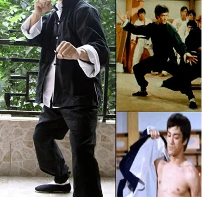 Set di Abbigliamento Sportivo in Cotone a Maniche Lunghe di Bruce Lee Donna e Uomo Kung Fu Jeet Kune Do Abiti Classici