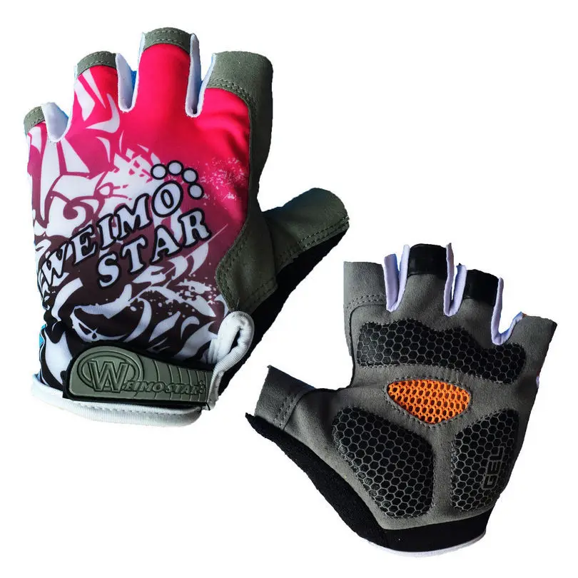فريق weimostar outdoor ciclismo الدراجة الرياضية gel الدراجات نصف اصبع قفازات دراجة تنفس 4-Colors