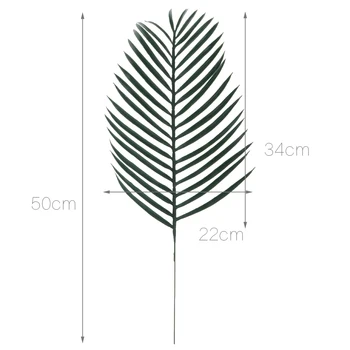 

12Pieces Artificial Palm Leaf Cycas Leaves Household Office Decorative Plastic