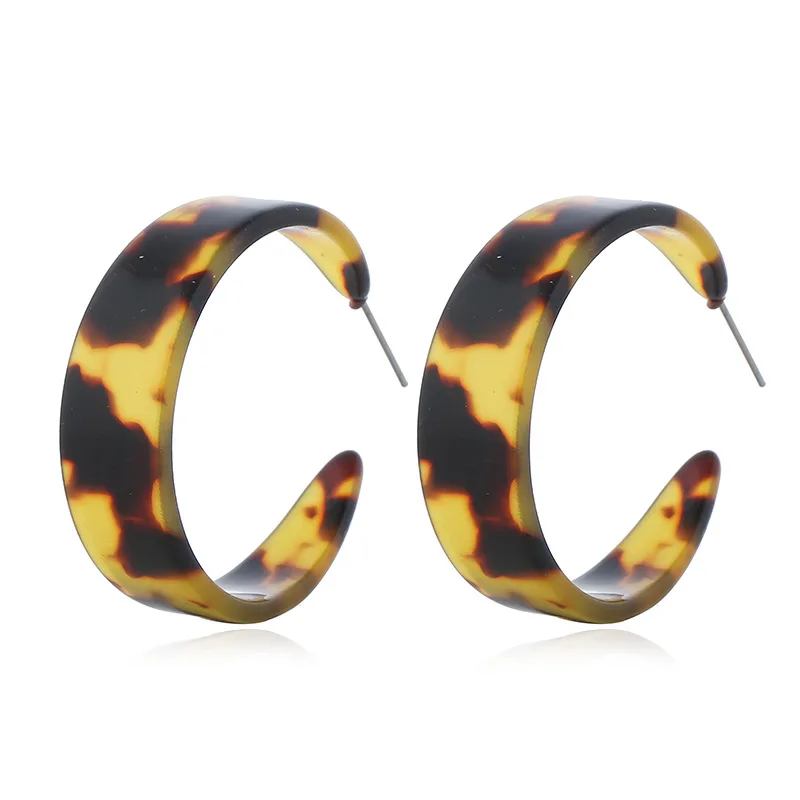 

HOCOLE Fashion Drop Earring For Women Leopard Long Dangle Pendant Earring Acrylic Wedding Earrings Jewelry Christmas Earrings