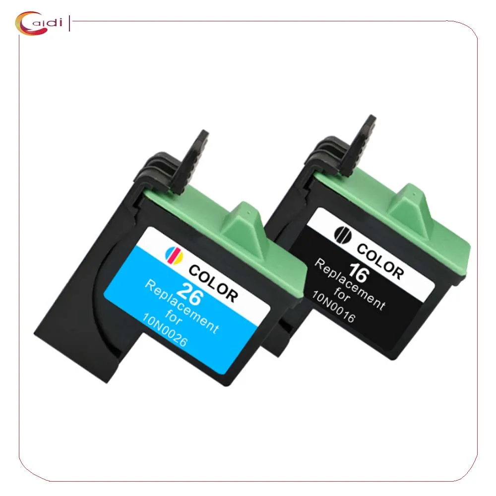 

2PCS Compatible Lexmark INK CARTRIDGES 16 26 17 27 Combo Black Color 10N0016 10N0026 printer