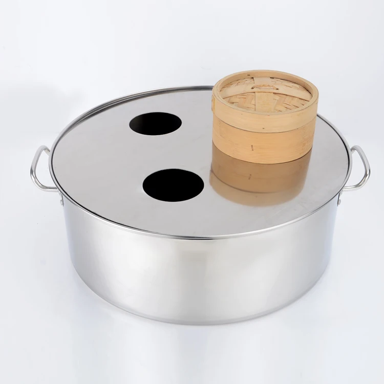Three four holes stainless steel commercial steamer bottom pot