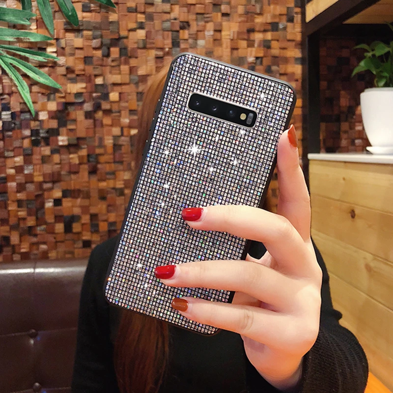 Чехол со стразами для Samsung Galaxy S10 Plus S10e S9 S8 Note 8 9 роскошный блестящий силиконовый