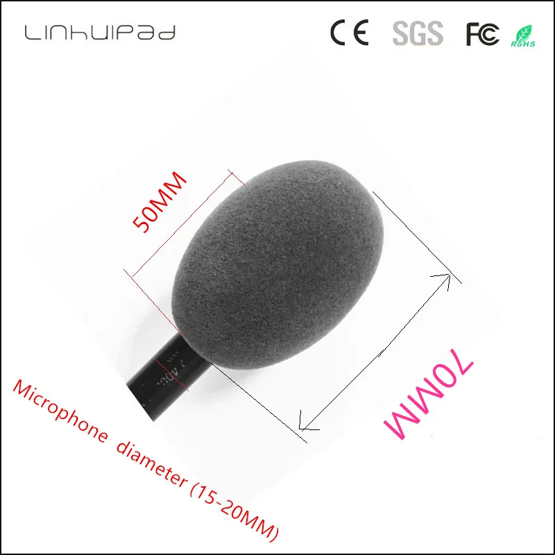 Linhuipad K30 Высший сорт пресс микрофон конференц-связи ветровое стекло микрофон пенное покрытие для K430 микрофон и все 15-18 мм Диаметр Mic