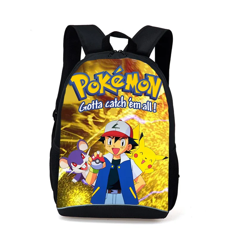 Anime Pokemon Daily Backpack Boys Girls School Bags Pikachu Prints