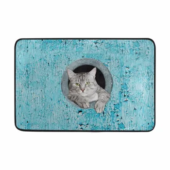 

3D Cute Cat Printed Kitchen Carpet Doormats for Living Room Anti-Slip Tub Rug Quick-drying Water Absorption Bath Mat