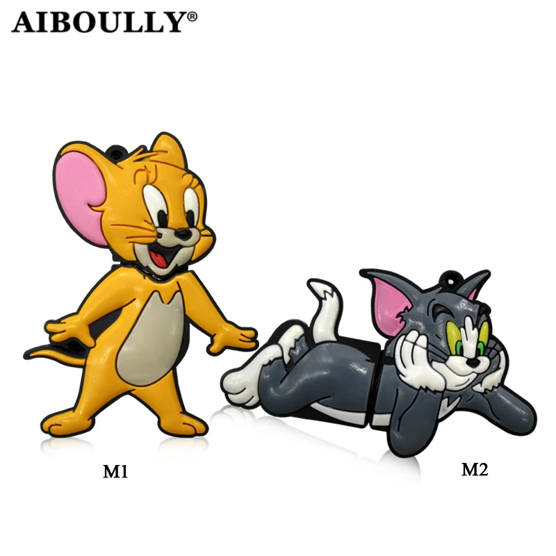 

Tom Cat usb Stick 4gb 8gb 16gb 32gb 64gb Flash Memory Stick Pendrive mouse jerry USB Flash Drive For Tablet PC