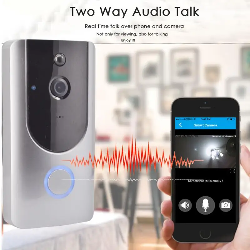 

Wifi Video Door Phone IP Security Intercom For Home Digital Videos Door Bell Camera Two Way Audio Smart Wireless Doorbell