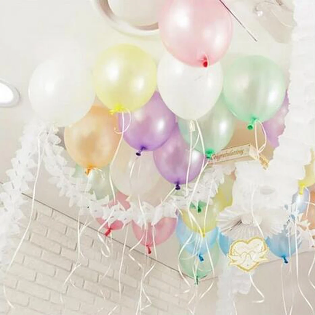 Buy New 10xBalloon H Clips Tie w/Ribbon Filled Helium