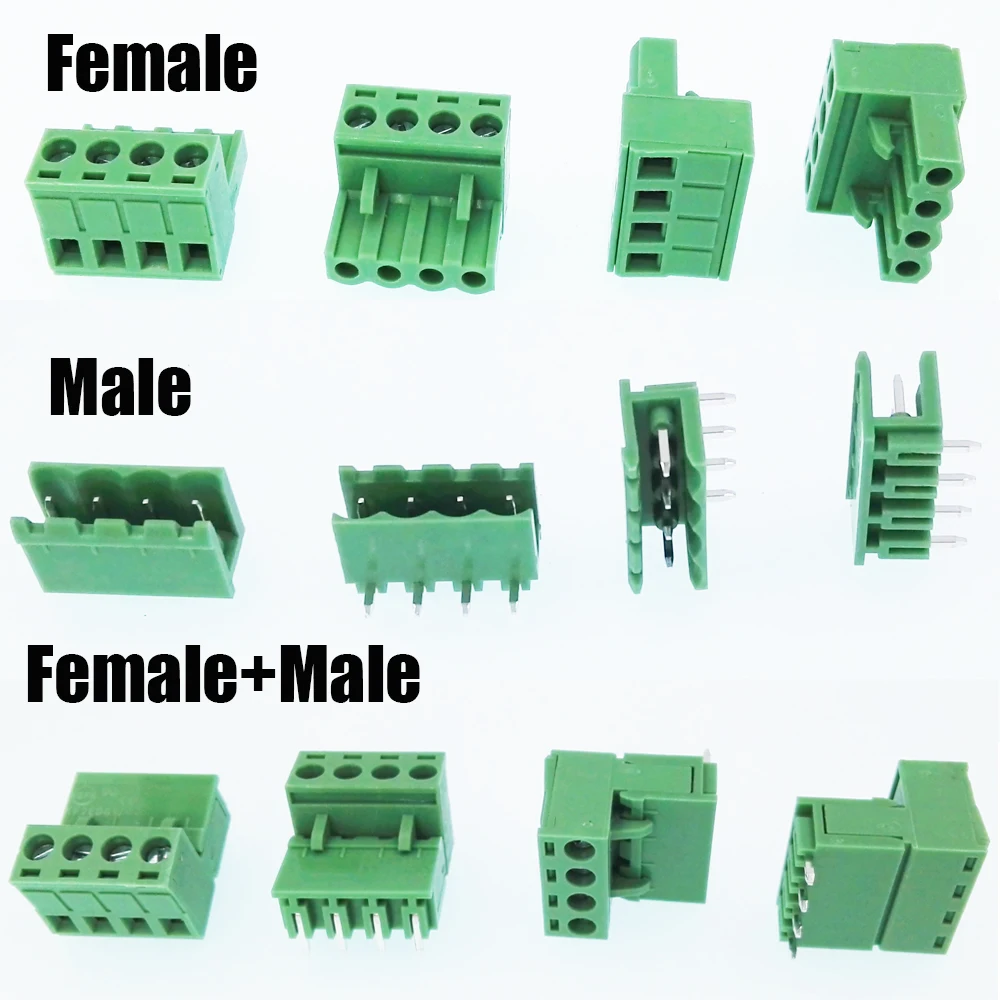 

Right Angle Male Wafer,5.08mm Plug-in Terminal Block Female/housing+RA Male,2EDGK5.08, 2EDGR-5.08 Plug terminal block 20pairs