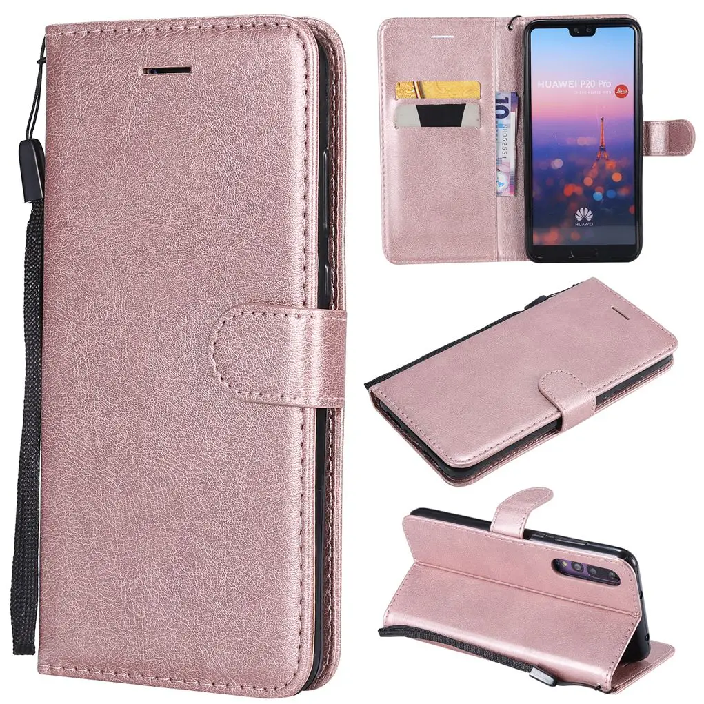 

MuTouNiao Rose Gold Leather Flip Case Cover For Huawei P P8 P9 P10 P20 P30 Nova 3i 4 4e Lite Mini Pro Smart Plus 2017 2019