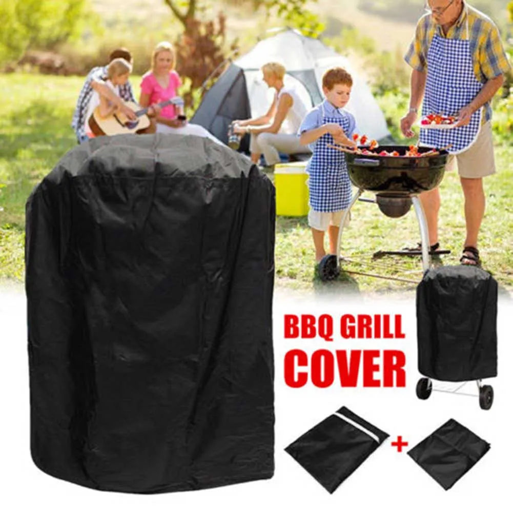

Round Waterproof BBQ Cover Garden Patio Yard Kettle Grill Barbecue Protector Cover Bag LBShipping