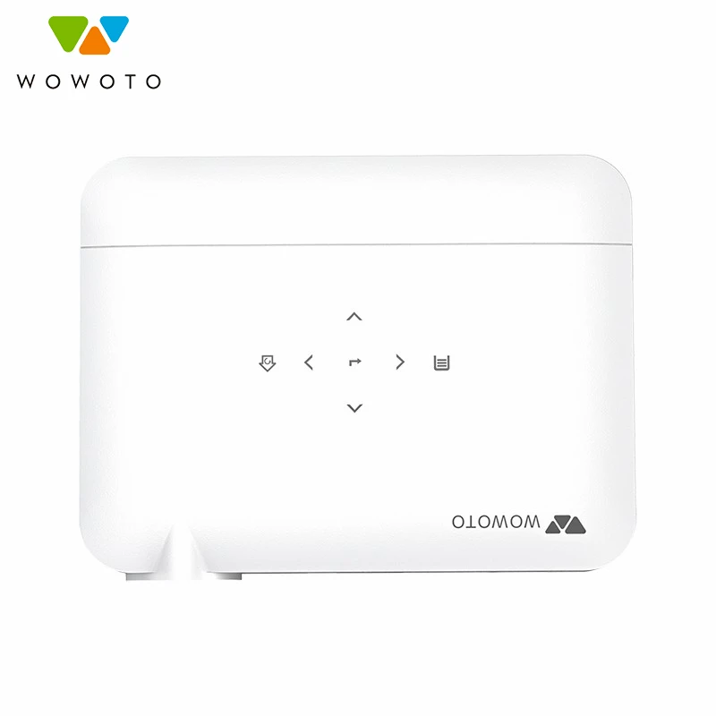 WOWOTO Projector 4K Resolution Android Wi-Fi Bluetooth Projector  40W 700Ansi LED Portable HD Beamer for  Home Cinema H10