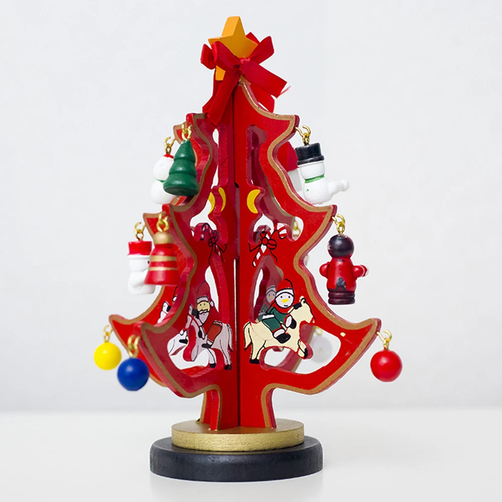Новинка, деревянные Креативные украшения для рождественской елки, праздничные вечерние украшения для стола, Рождественская елка