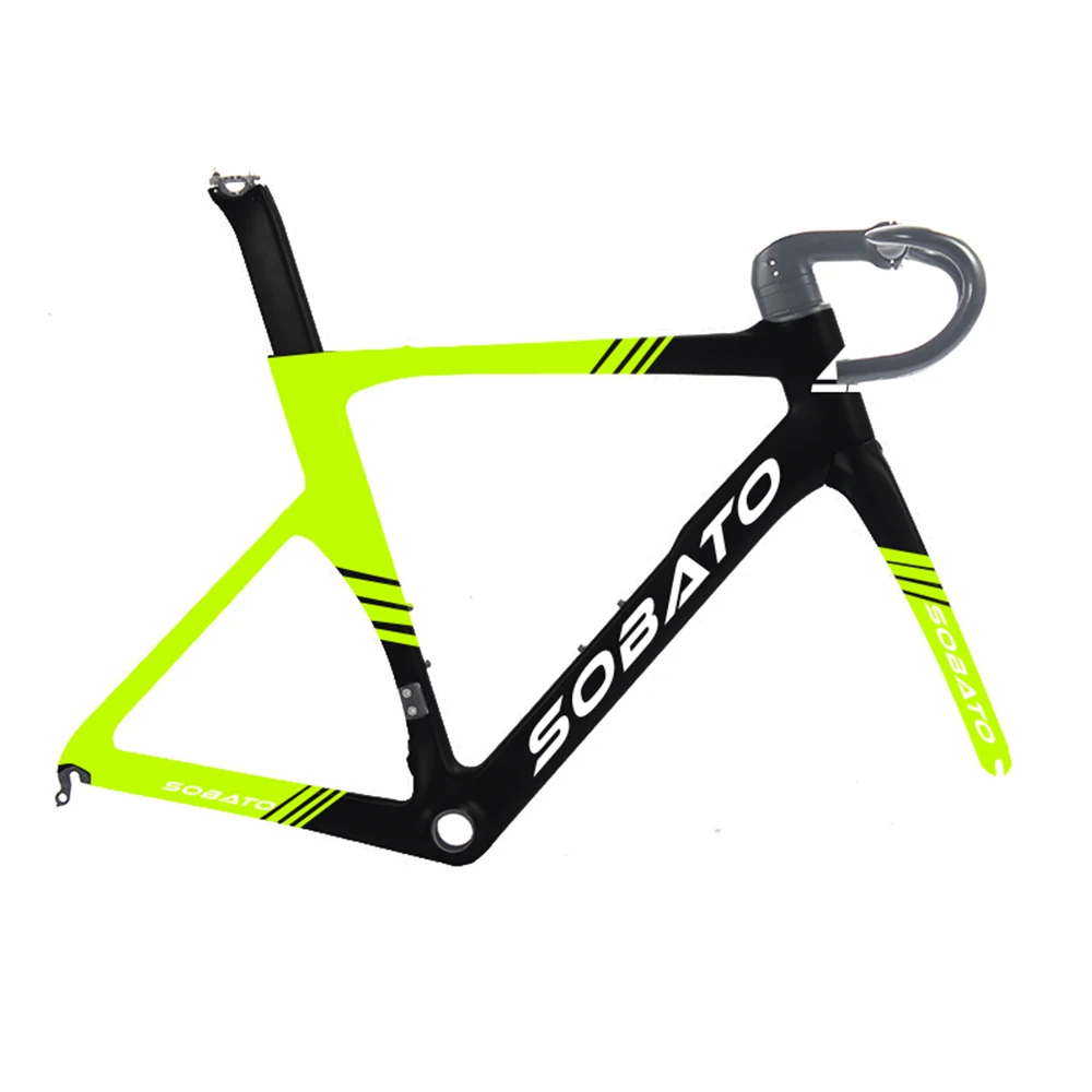 Clearance SOBATO 2019 UD carbon road frame bicycle racing bike frameset can be disc brake disk +handle 1 Clearance SOBATO 2019 UD carbon road frame bicycle racing bike frameset can be disc brake disk +handle 1