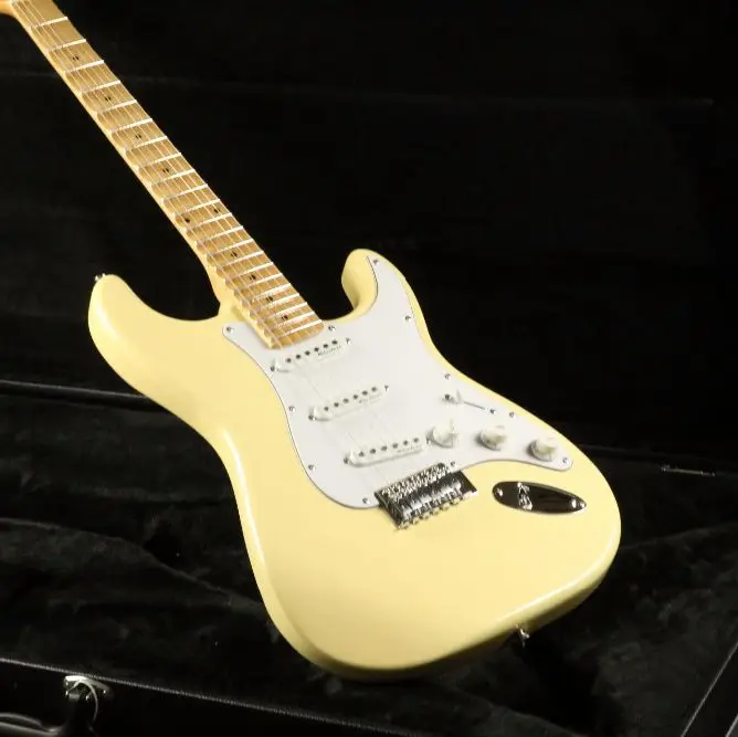 

yellow Yngwie malmsteen scalloped electric guitar guranteed quality