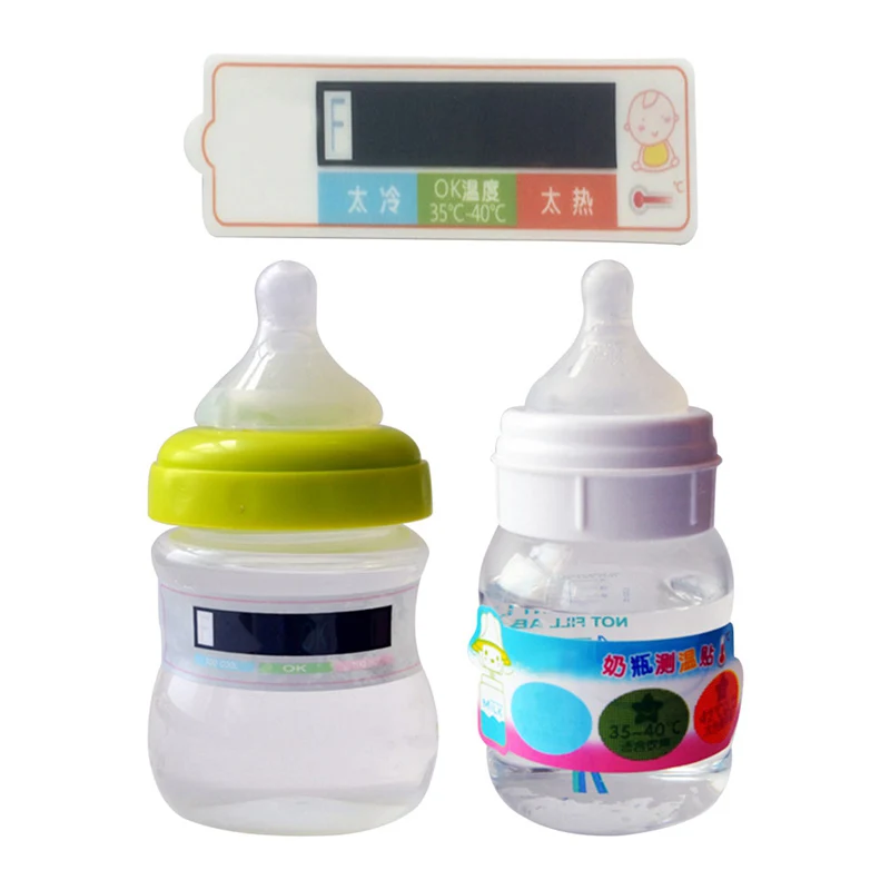 

2Pcs Style Random Infant Milk Bottle Temperature Thermometer Sticker Thermometer Infant Milk Bottle Temperature Plastic Strip