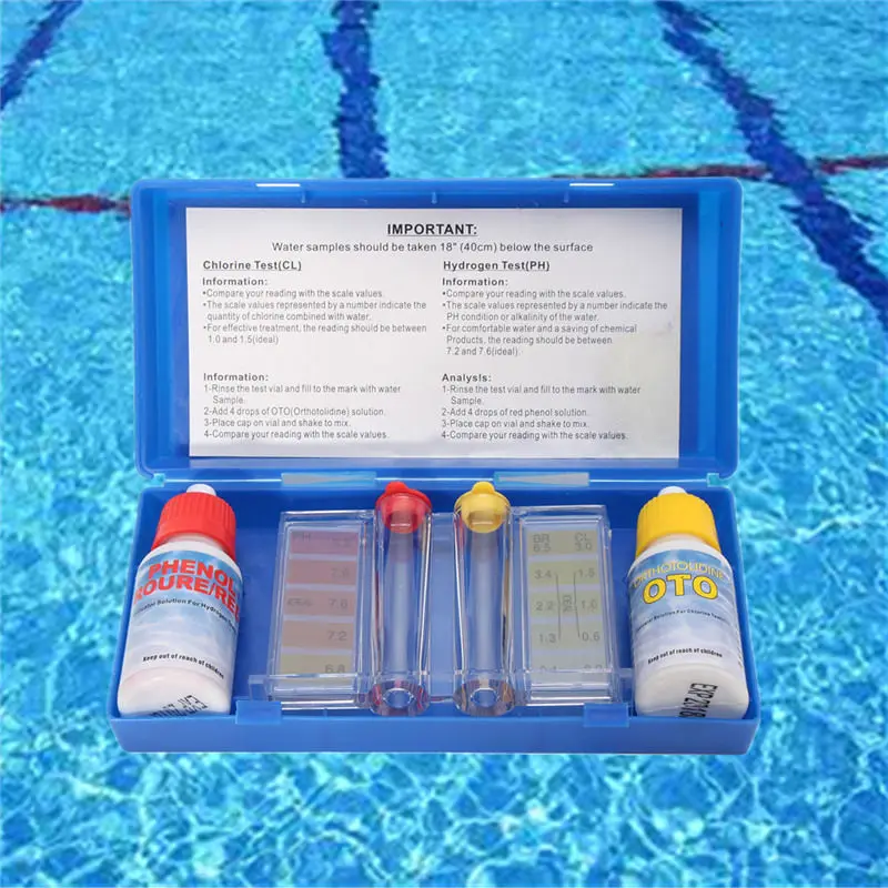 Outddor Water Test Swimming Pool PH Chlorine Water Quality Test Kit
