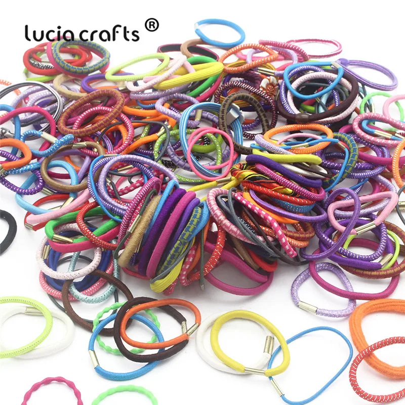 Lucia crafts 20 г красочные конский хвост держатель эластичные резинки для волос для маленьких детей веревка для волос DIY аксессуары для головных уборов I0709