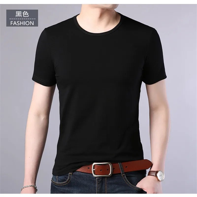 

high collar solid color youth students trend Tiancheng 2018 winter new men's long-sleeved T-shirt Korean version of the