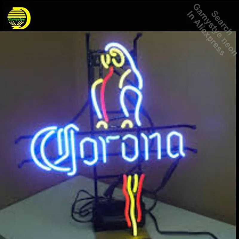 CORON BEER PARROT Neon Sign Neon Bulb Sign Handmade Light Room