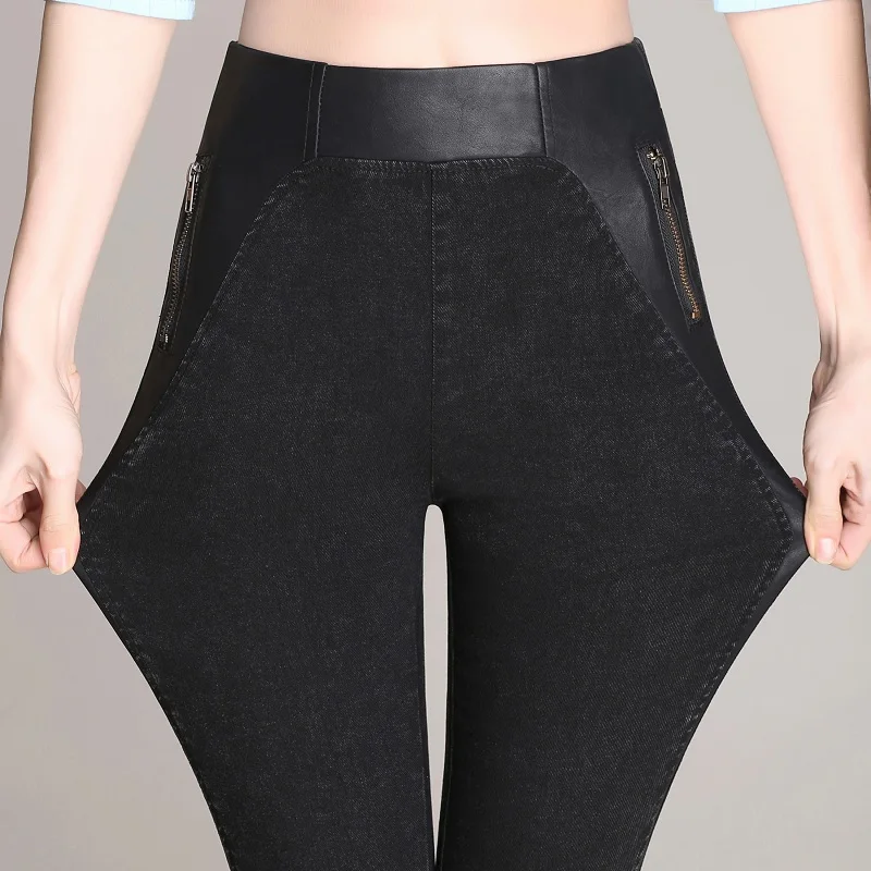 Большие Ярдов 2017 Весной и Летом Новый Женщины ИСКУССТВЕННАЯ Кожа колющие Женский