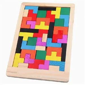 2014 New BA Portable Clever Puzzle Kawaii Children Toys Precious Wooden Tangram Brain Teaser Jigsaw Board AB