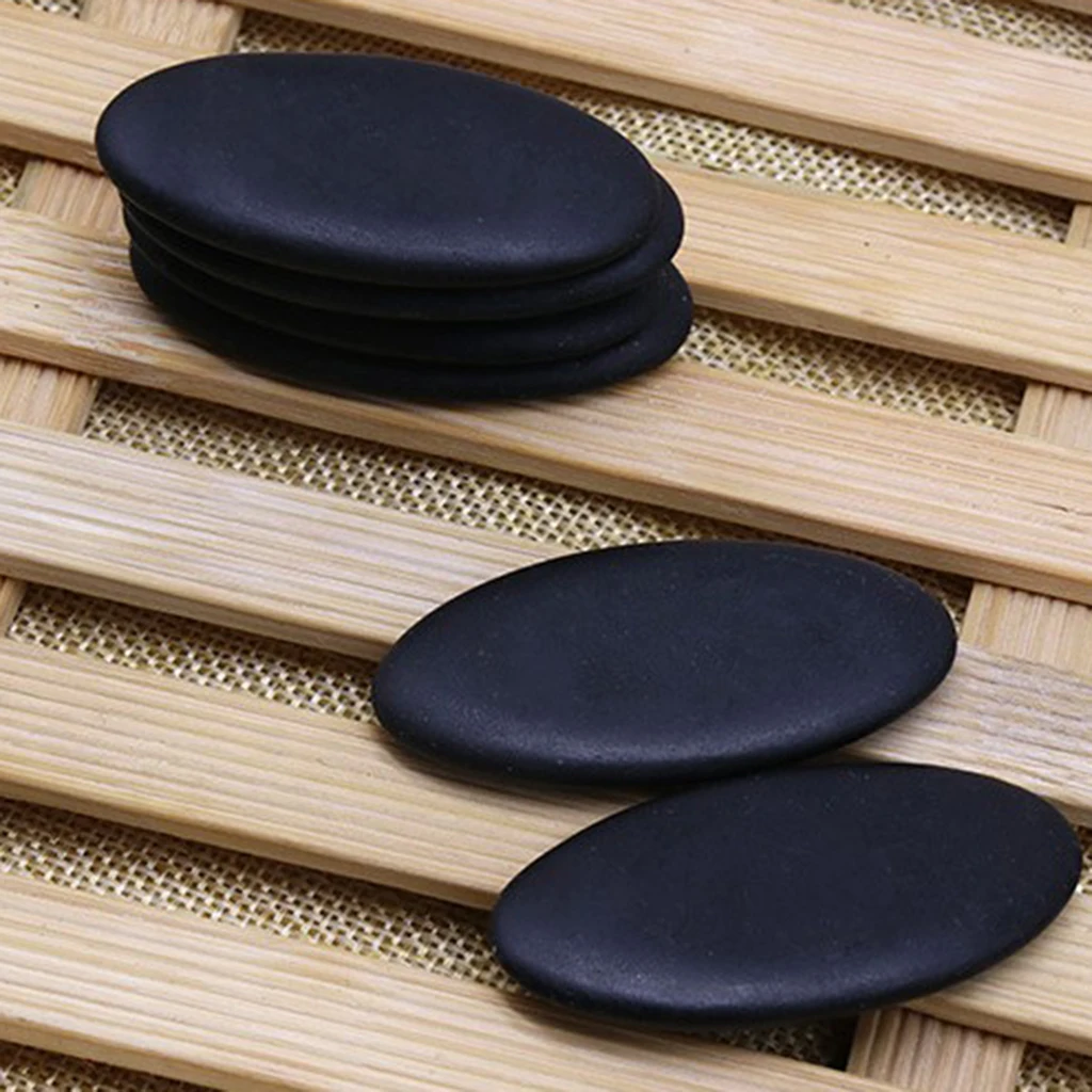8pcs/set Hot Stone Massage Set Heater Box Relieve Stress Back Pain Health Care Acupressure Lava Basalt Stones for Healthcare