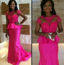 2016 afrika Abendkleider Mit Hülsen Appliques Vestido De Festa Prinzessin Stil Formale Kleider Für Hochzeit Kleider