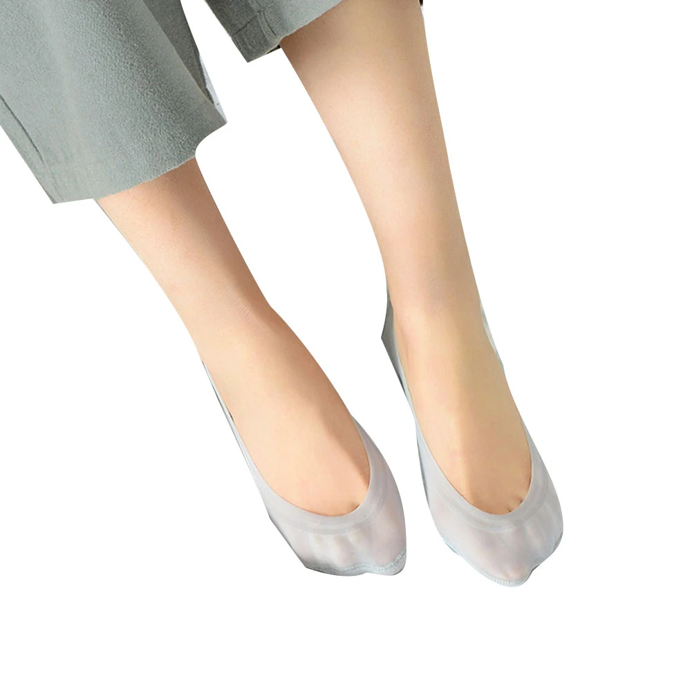 Летние ультратонкие носки; женские короткие тапочки; однотонные невидимые Спортивные балетки; мягкие носки-лодочки; чулочно-носочные изделия - Цвет: Серый