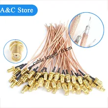 SMA-Женский 50ohm M17 93-rg178 коаксиальный косички RG178 радиочастотный коаксиальный антенный кабель 16ft разъем Jack адаптер Провода разъем Лучшая цена 50 шт