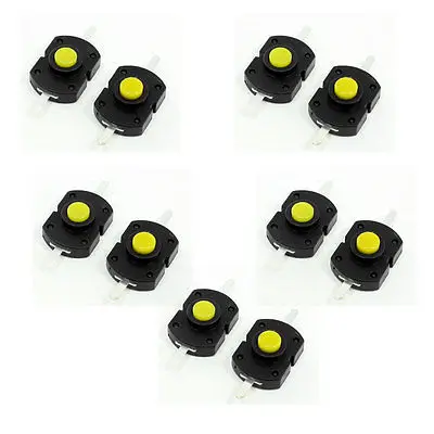 

AC 125V 3A On Off Position 2 Pin Horizontal Torch Push Button Switch 10 Pcs
