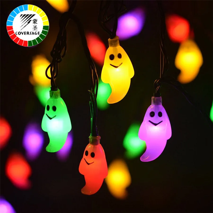 

Coversage Halloween Fairy String Lights 20 Leds Ghost Indoor Garden Party Luces Decoration Outdoor Light Curtain Led Lights