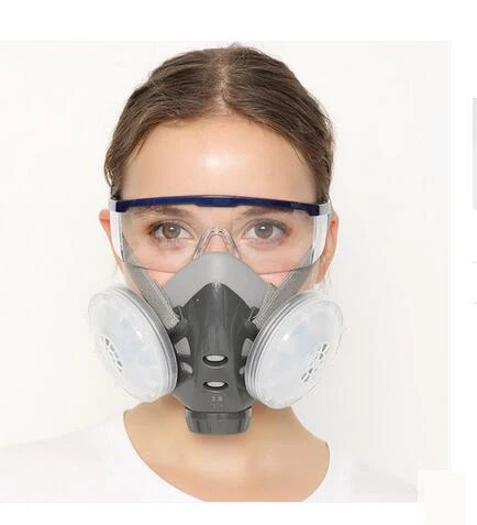 

Dust Labor Chemical Respirator + Antifog Goggle Mask Protective Breath Filter Cutton Industrial Adult PM2.5 Painting Spraying