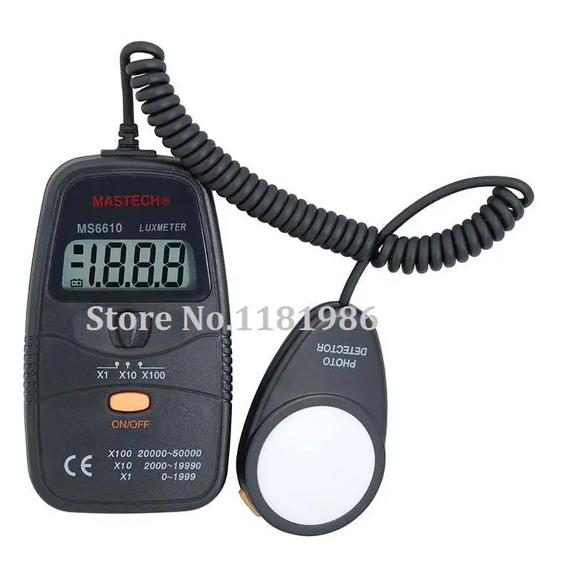MASTECH MS6610 цифровой люксовый измеритель освещенности Luxmeter 0 ~ 50000 лк Люксметр