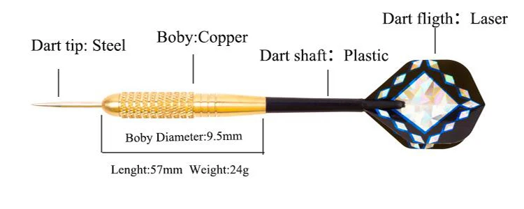 3 шт./компл. медные профессиональные дротики 20 г 22 г 23 г 24 г 25 г 26 г розовое золото Цветные дротики со стальными наконечниками с лазерными красными древки для Дартса 8 цветов