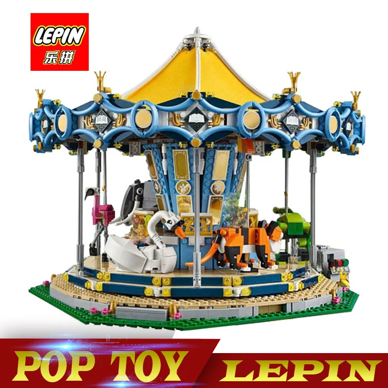 New Lepin 15036 2705Pcs Genuine Street Series The New Carousel Set Children Building Blocks Bricks Toys