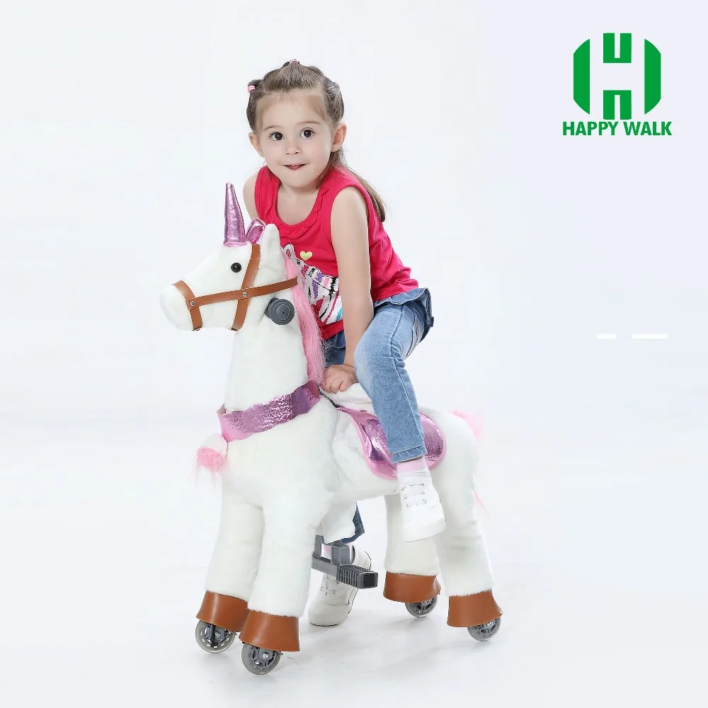 Плюшевые детские игрушки для катания на лошадях, ручная работа, скутеры, вагоны, без батареи, без электричества, механическая лошадь с колесами для детей 7-14 лет
