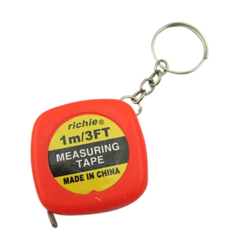 

PROMOTION!2 Pcs Multifunction Red Case 1 Meter 3 Feet Mini Tape Measure w Key Ring
