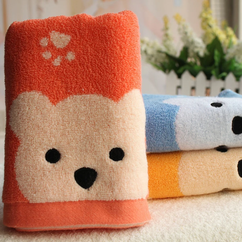 

Cartoon 34*75cm Cotton Terry Hand Towels for Children Adults Face Bathroom Hand Towels B