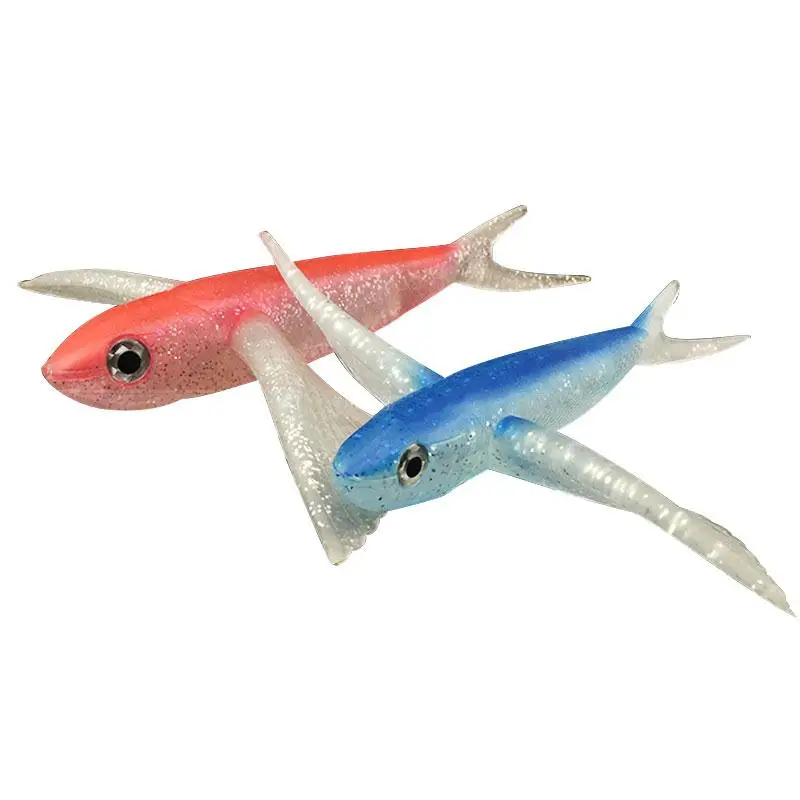 

Seawater Fishing Lure flying fish 220mm Soft Bait curls trolling tuna mackerel