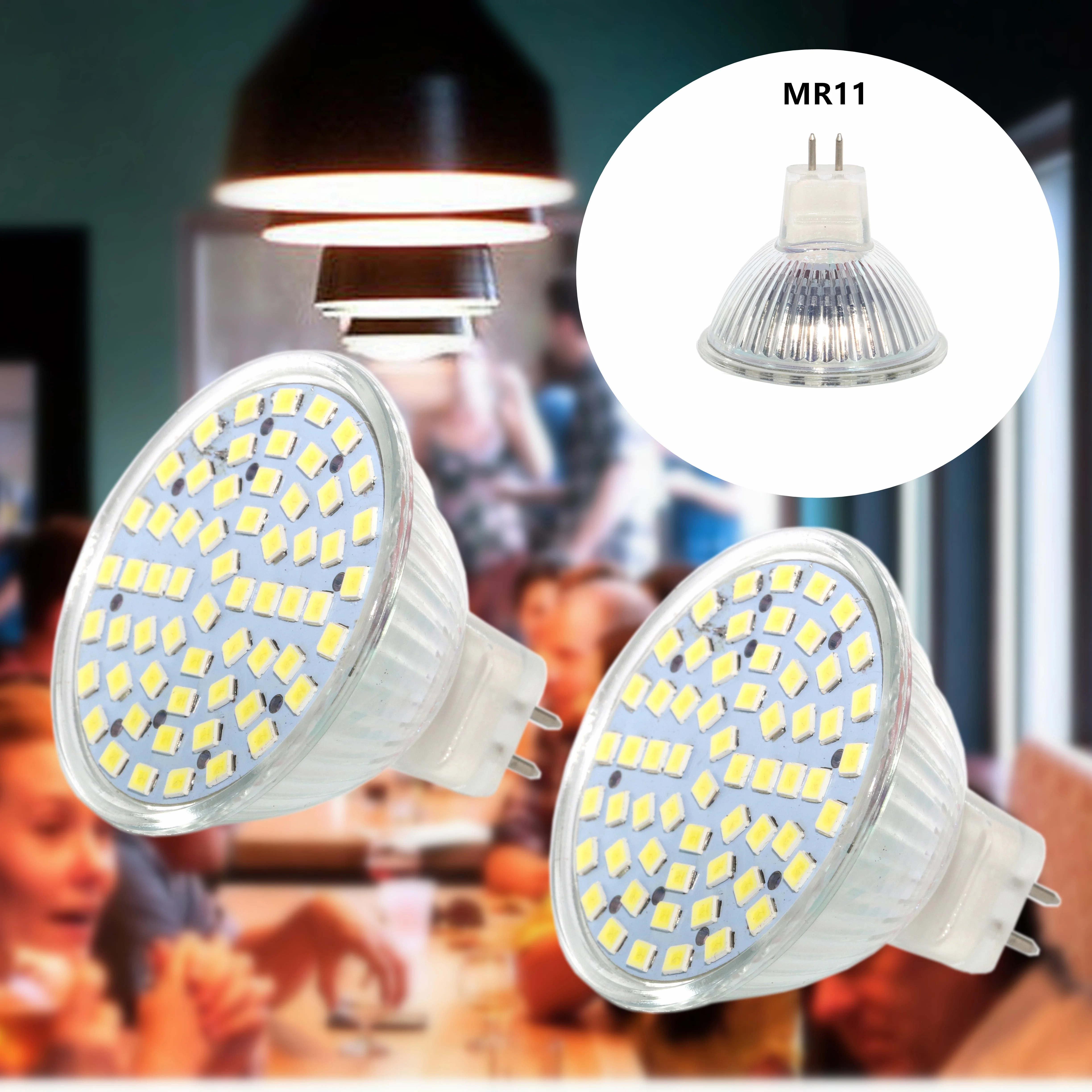 Мини светодиодная лампа MR11 MR16 Светодиодная 5730 5630 5050 SMD DC 12V 3528SMD Белый/Теплый Белый