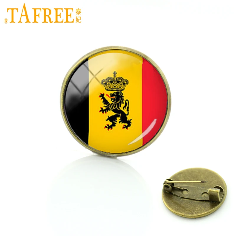 

Belgium State Flag art picture brooches pin Best Deals Ever team logo badges Exquisite Classic Men's Sports brooch C 822