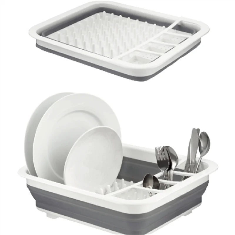 

Creative folding High quality PP+TPR kitchen Bowl tableware receive storage rack supplies folding cup rack Free shipping