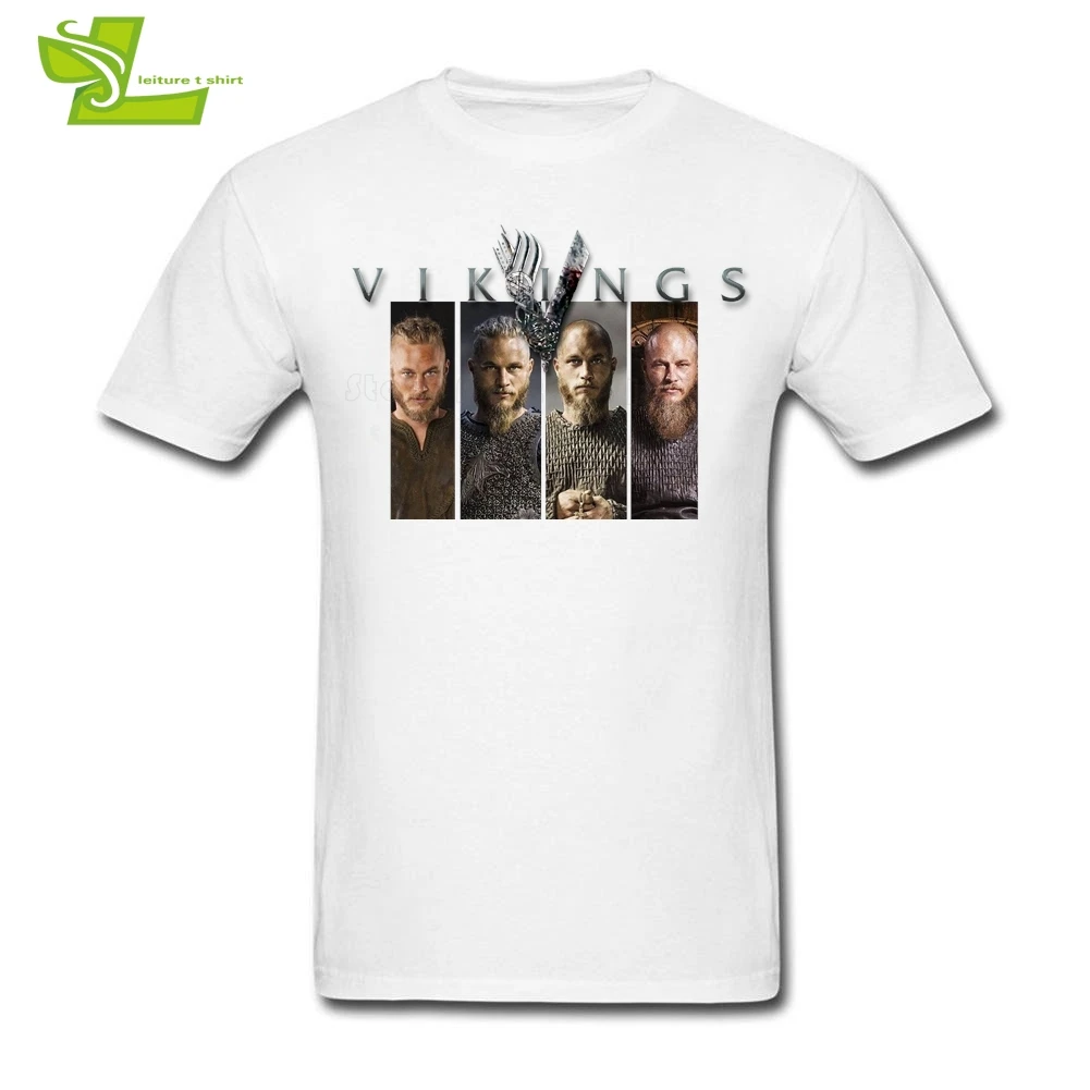 Vikings Header Ragnar взрослая футболка модная мужская на заказ с коротким рукавом и