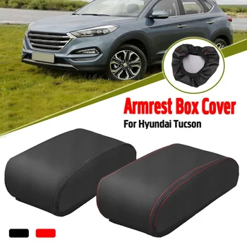 

Car PU Leather Seat Armrest Box Cover Center Console Storage Box Covers For Hyundai Tucson 2015 2016 2017